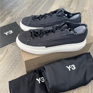 Adidas Y-3 Black Canvas Sneakers Nizza Low M US6/ FR38.5/ UK5.5